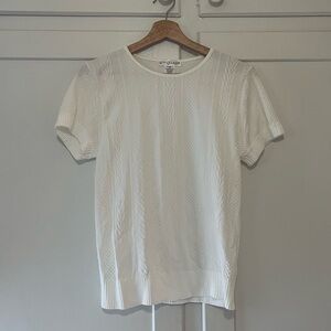 NWOT Soho Lady White Fitted Stretch Top Size L/XL (Fits like M/L in my opinion)